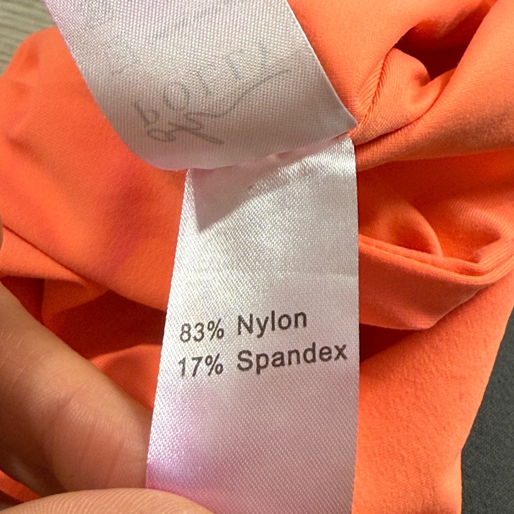 Oh polly High Cut Leg Orange Reflective Long Sleeve Bodysuit - Picture 12 of 13
